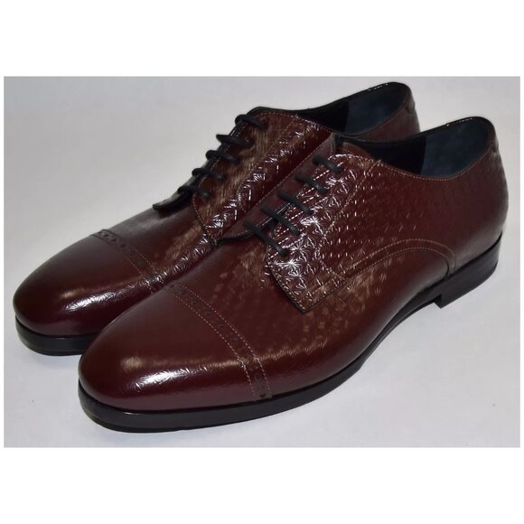 Jimmy Choo 'Diamond Penn' Oxford Shoes Burgundy Men's Size 8 US 41 EU - Picture 1 of 5